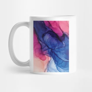 Pondering- Blush and Blue- Alcohol ink painting Mug